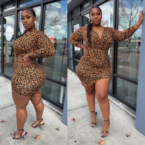 Leopard 🐆 Bodycon Dress