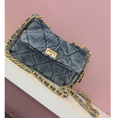 Denim Crossbody Handbag