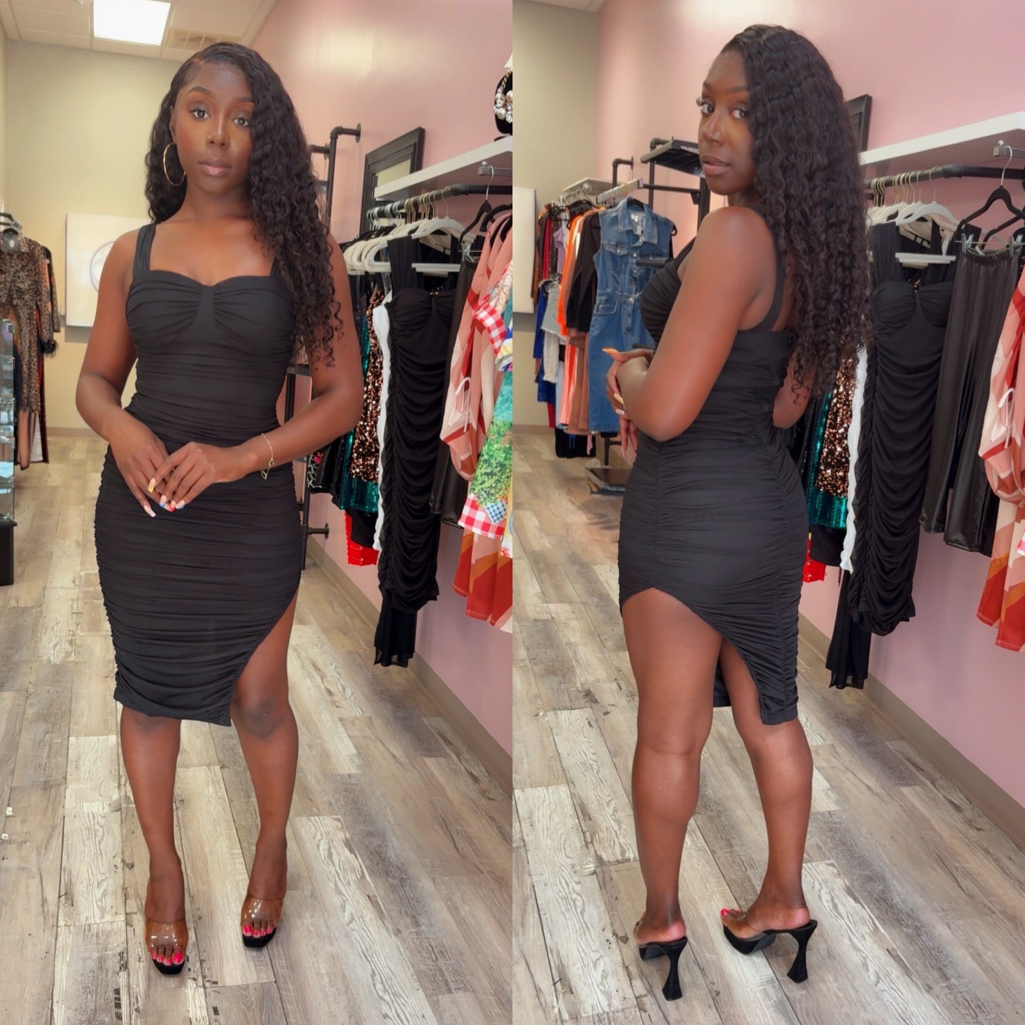 knee length dresses for ladies Elegant Slim Fit bodycon Dress Elegant Slim Fit bodycon Dress Elegant – The  Boss Lady Boutique main image 1