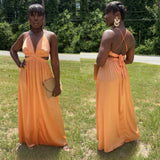 Michele Satin Maxi Dress